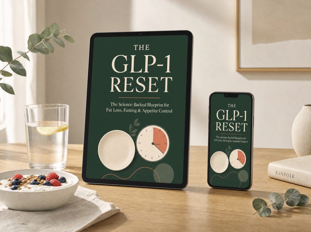 The GLP-1 Reset PDF guide on iPad and iPhone