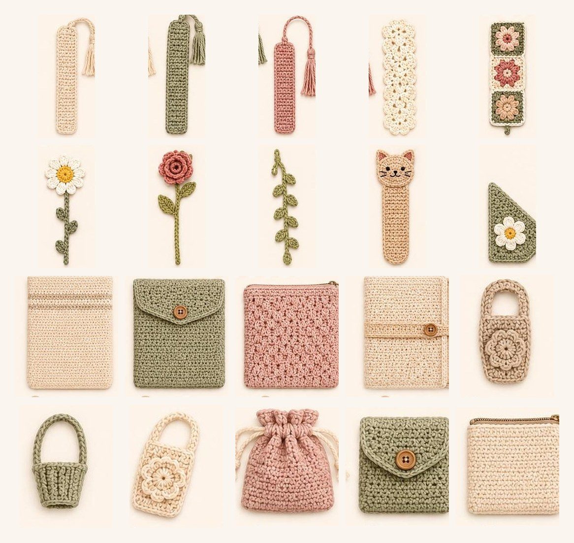All twenty crochet book lover patterns