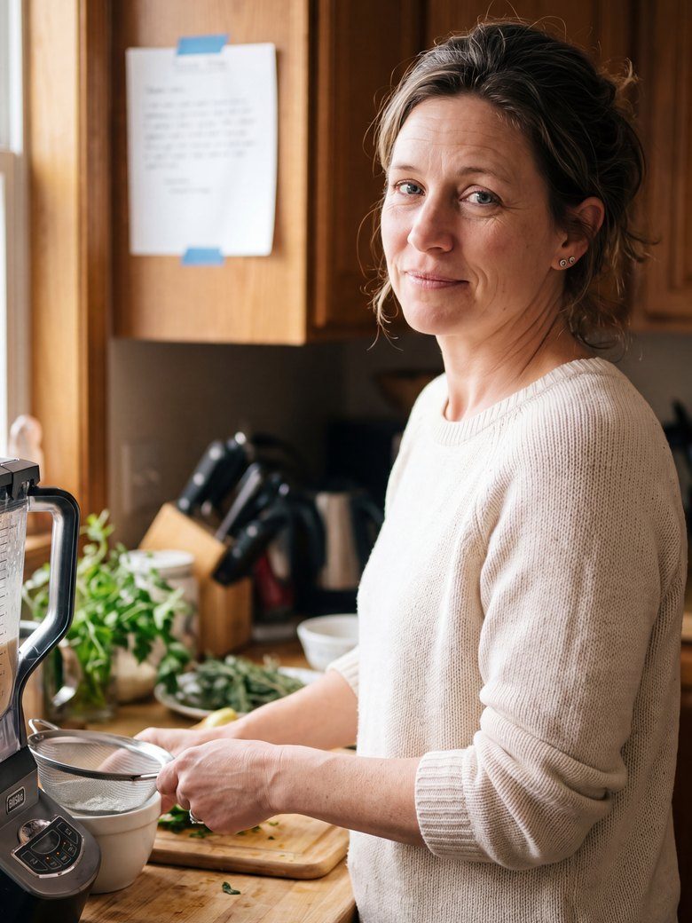 Emily Hartman in her kitchen