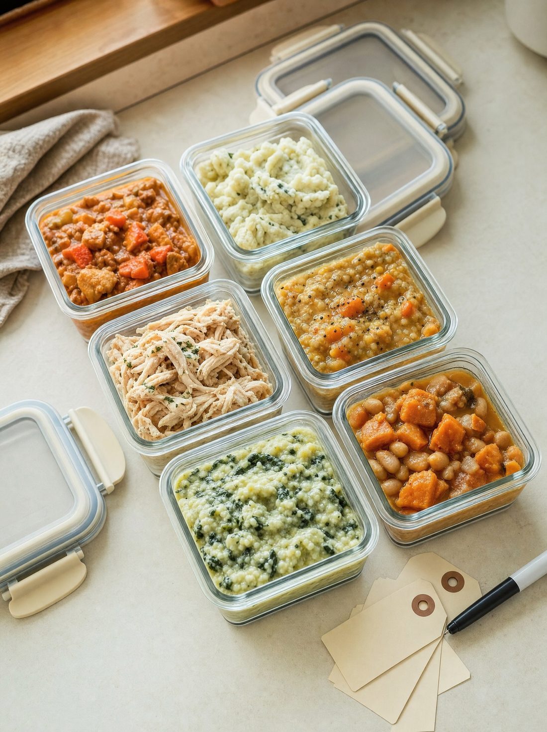 Single portions packed for the freezer