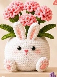 Bunny planter pot