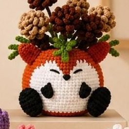 Fox planter pot