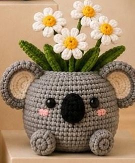 Koala planter pot