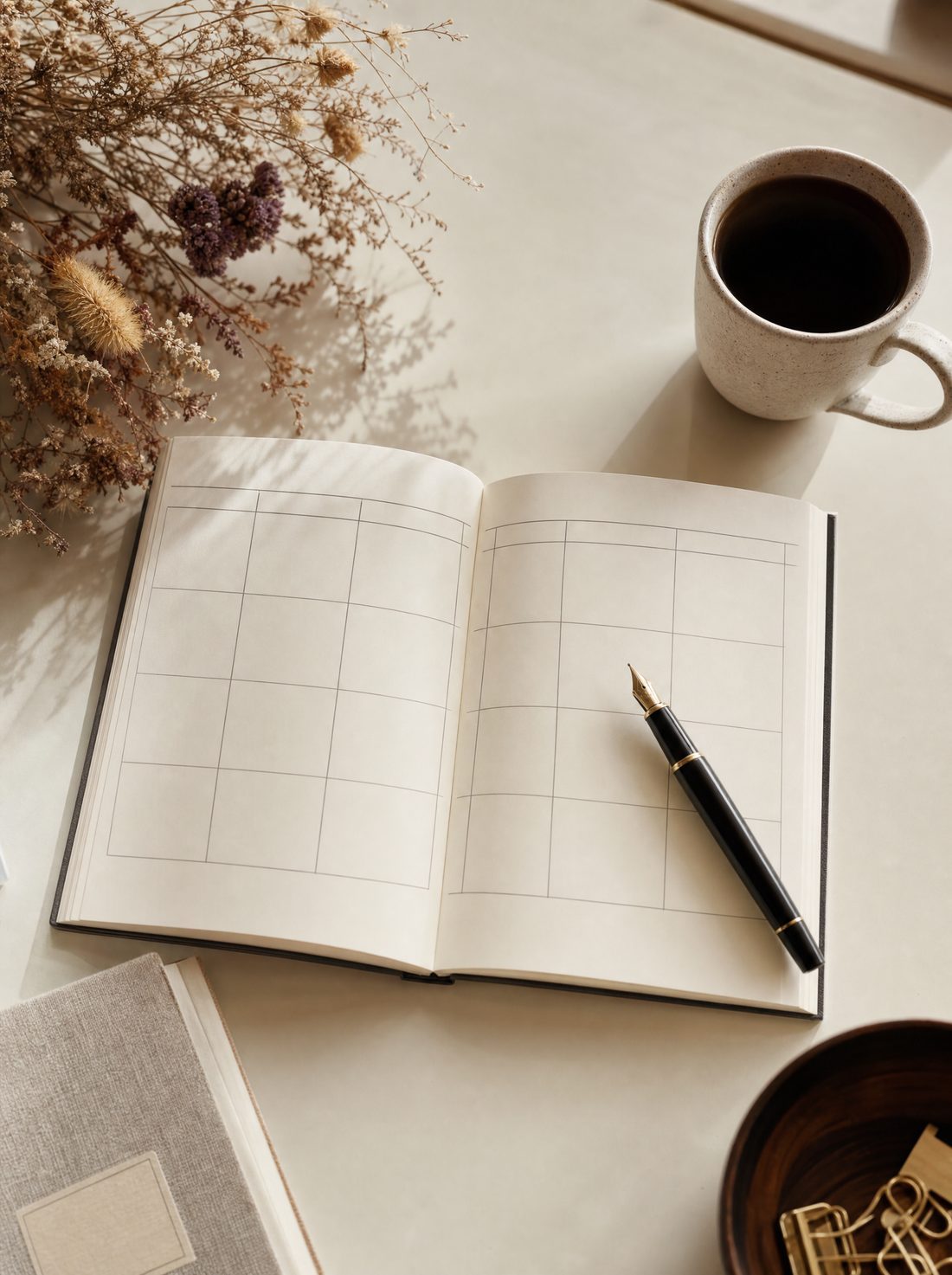 An open planner interior