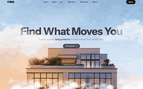 Preview of the site Find Real Estate