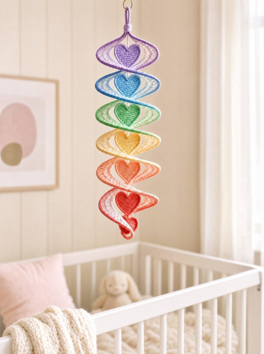 Hanging above a crib