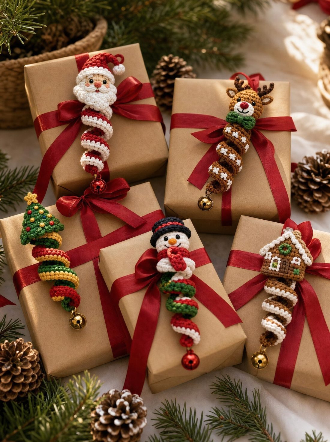 Ornaments used as gift toppers