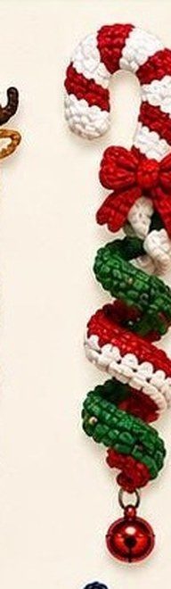 Candy cane spiral ornament
