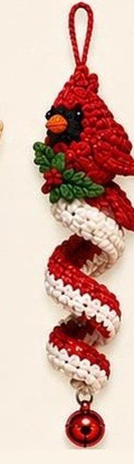 Cardinal spiral ornament