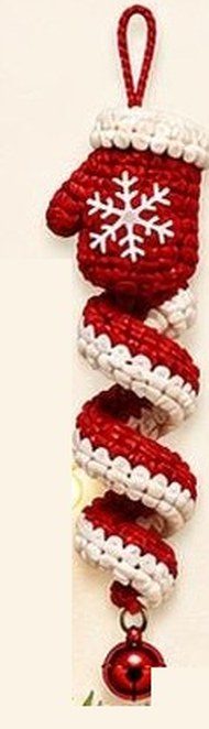 Mitten spiral ornament