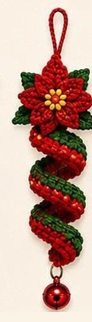 Poinsettia spiral ornament