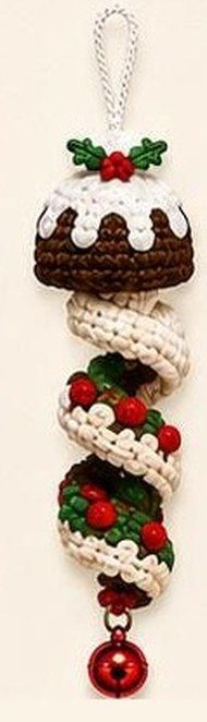 Christmas pudding spiral ornament