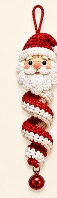 Santa spiral ornament