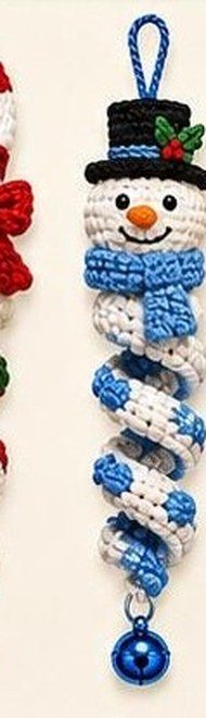 Snowman spiral ornament